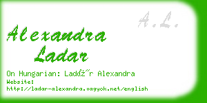 alexandra ladar business card